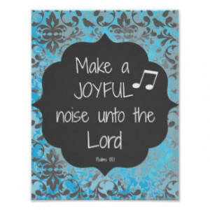 Make a Joyful Noise Bible Verse Quote Posters