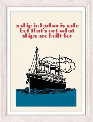 Wall decor inspirational quote poster vintage ship design - Home wall ...