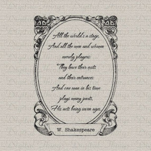 William Shakespeare Quote Theatre Masks Drama All by DigitalThings, $1 ...