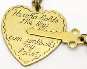 His and Her Necklaces | Key to My H eart Necklaces | He Who Holds the ...