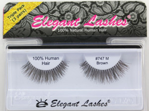 Elegant Lashes 747m Brown False Eyelashes In Packaging picture
