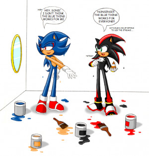 Sonic the Hedgehog when sonic and shadow gets bored