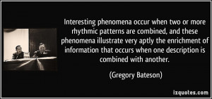 ... aptly the enrichment of information that occurs when one description