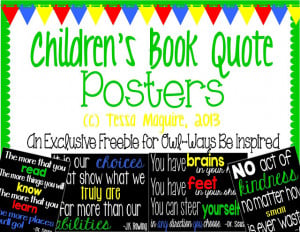 Children's Book Quote posters