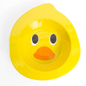 Children's Yellow Funny Duck Face Plastic Bowl