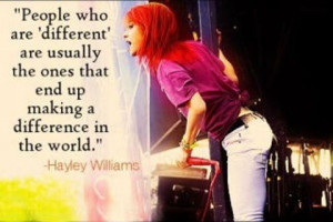 People who are 'different' are usually the ones that end up making a ...