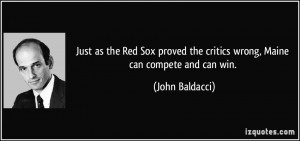 Just as the Red Sox proved the critics wrong, Maine can compete and ...