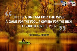 Life is a dream wise quote and you like these wise quotes about life.