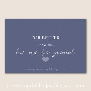 Sprinkled Joy: For Better or Worse, But Not for Granted quote ...