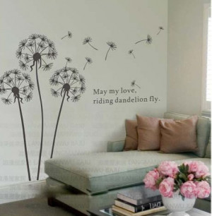 BONAMART ® Dandelion nursery kids room removable quote vinyl wall ...