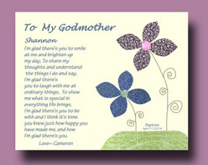 ... from Godchild - Godparent Gift - Godmother Baptism Keepsake - TREE