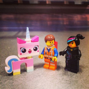 Lego Movie Minifigs: Emmet, Wyldstyle, Unikitty