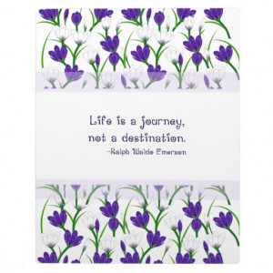Ralph Waldo Emerson Quote- Spring Crocus Flowers Display Plaques