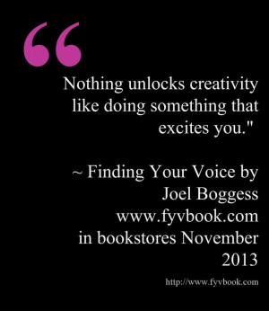 Finding Your Voice by Joel Boggess.