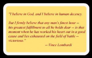 Vince Lombardi. Vincent Thomas Lombardi was born the eldest son of ...
