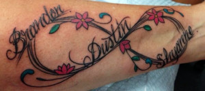 flowers brandon dustin shyanne # nametat tattoo ideas infinity tattoo ...
