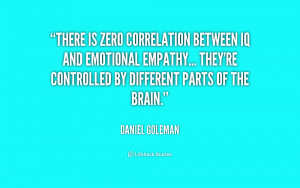 There is zero correlation between IQ and emotional empathy... They're ...