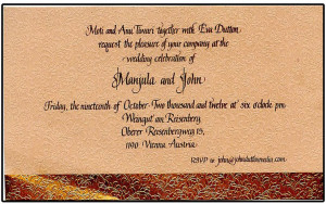 Elegant Custom Wedding Invitation Calligraphy.