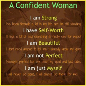 Self worth makes a woman more beautiful