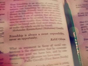 Friendship - Kahlil Gibran