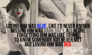 taylor swift #red #song previews #lyrics ...