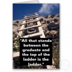 Congratulations graduation card ladder quote