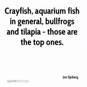Crayfish, aquarium fish in general, bullfrogs and tilapia - those are ...