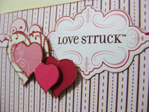 ... too and used the packaging of the stickers that says Love Struck