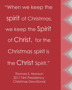 ... and peace that come with Christmas are from our Savior, Jesus Christ