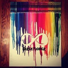 One direction crayon art! More