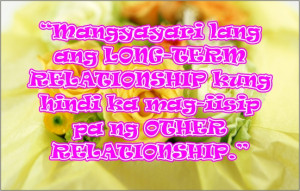 relationship kung hindi ka mag iisip pa ng other relationship