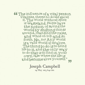 people have the notion of saving the world by shifting things around ...