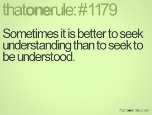 Understanding > understood