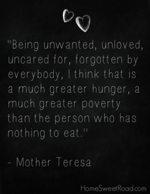 Mother Teresa quote that really inspires me More