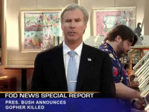 President Bush (Will Ferrell) Announces The Killing Of A Terrorist ...
