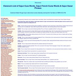 ... of Cajun Cuss Words, Cajun French Curse Words & Cajun Swear Phrases