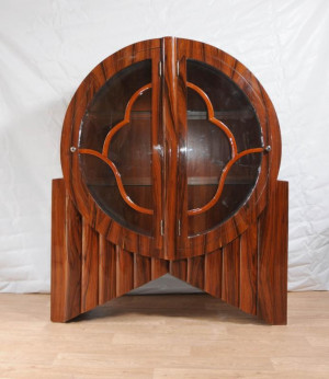 of Art Deco Display Cabinet Bookcase Rosewood Vintage Furniture Design