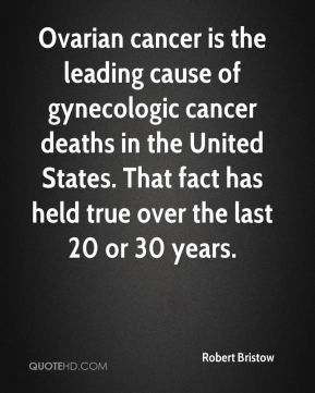 Ovarian cancer is the leading cause of gynecologic cancer deaths in ...