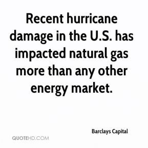 Recent hurricane damage in the U.S. has impacted natural gas more than ...