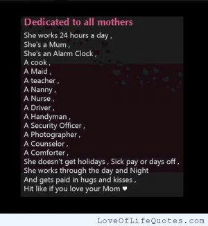 Dedicated to all mothers