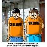 Cartoon über Auszubildende am Arbeitsplatz.--(Cartoon of Trainees in ...