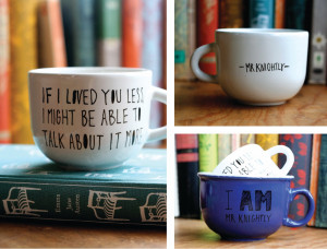 diy: literary quote mugs