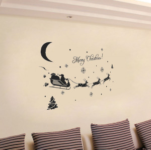 Santa Claus Gift Reindeer Sledding Snowflakes - Say Quote Word ...