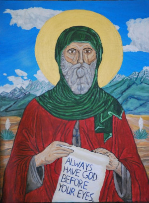 Custom Made Icon on Canvas: St. Anthony of the Desert