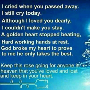 In memory of...mom, daddy, janet...