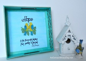Spring Wood Surfaces Decorative Wood Tray with Hope Quote at ...
