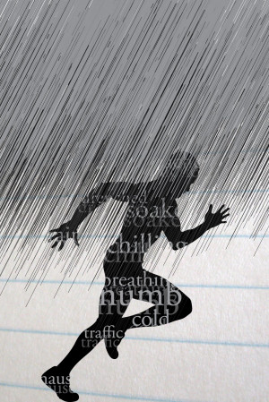 running in the rain poster