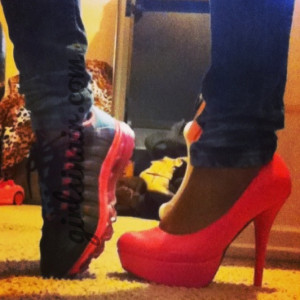 Girls In Air Max And Jordans Kicks Shoe Head