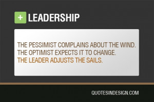 ... expects it to change. The leader adjusts the sails. -John C. Maxwell