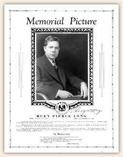 Huey Long Memorial Picture (click on picture for PDF version)